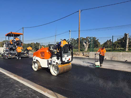 travaux d'enrobé noir à chaud réalisé par la société Strada Enrobé